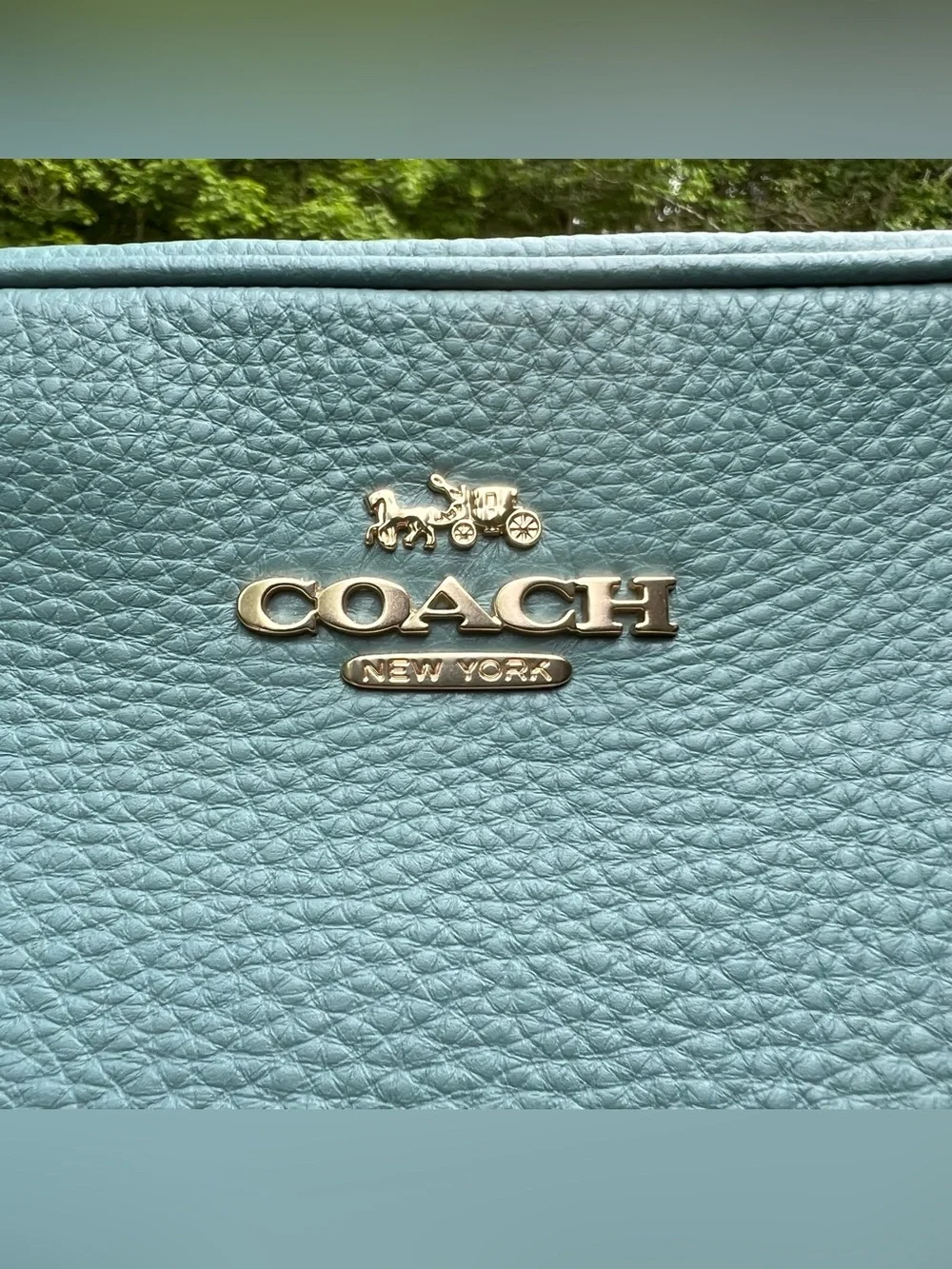 Coach Mini Jamie Camera Bag Marine Teal Pebbled Leather